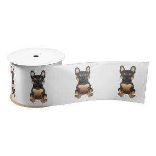 Black And Tan French Bulldog / Frenchie Cute Dogs Satin Ribbon