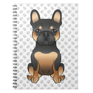 Black And Tan French Bulldog / Frenchie Dog &amp; Paws Notebook