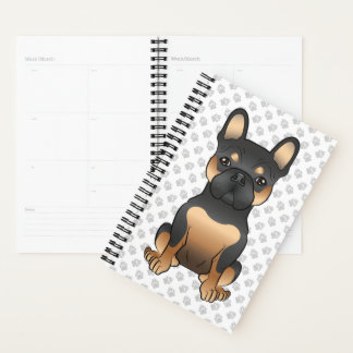 Black And Tan French Bulldog / Frenchie Dog &amp; Paws Planner