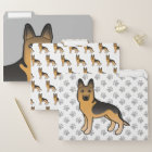 Black And Tan German Shepherd Cute Cartoon Dog