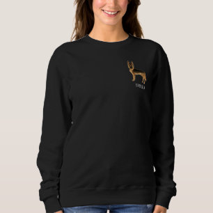 Black And Tan German Shepherd Dog With Custom Text Sweatshirt