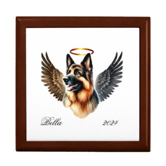 Black And Tan German Shepherd Memorial  Gift Box
