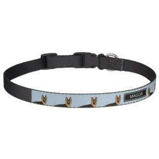 Black And Tan German Shepherd With Custom Pet Name Collar