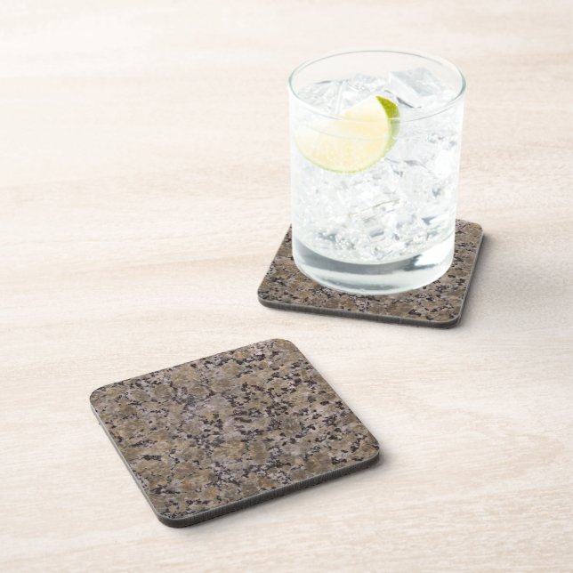 Black and Tan Granite Beverage Coaster (Right Side)