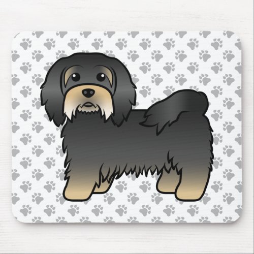 Black And Tan Havanese Cute Cartoon Dog Mouse Pad