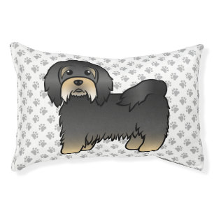 Black And Tan Havanese Cute Cartoon Dog Pet Bed