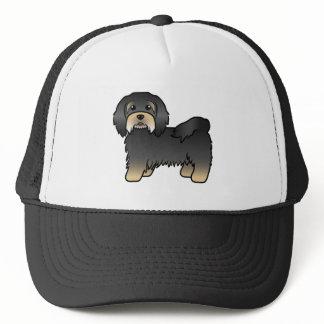Black And Tan Havanese Cute Cartoon Dog Trucker Hat