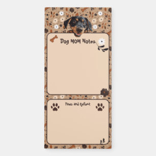 Black and Tan Hound Mom Notes Paws & Reflect Magnetic Notepad