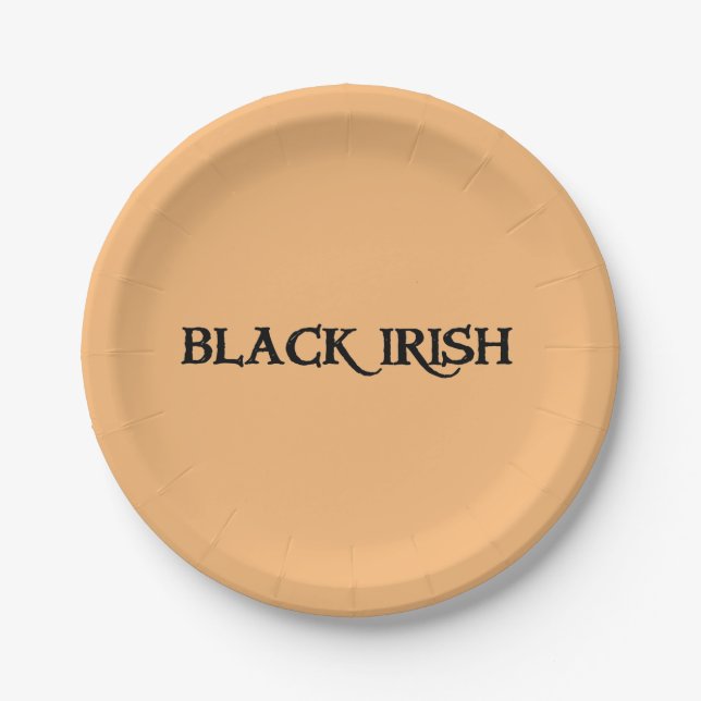Black and Tan Irish paper plates (Front)