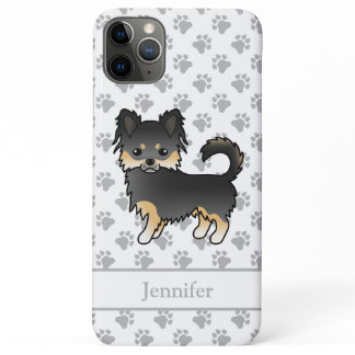 Black And Tan Long Coat Chihuahua Cute Dog &amp; Name iPhone 11 Pro Max Case