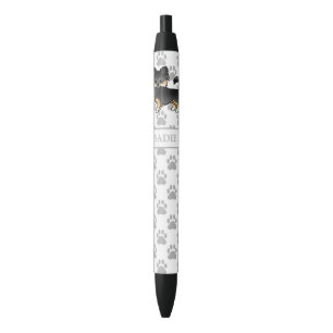 Black And Tan Long Coat Chihuahua Cute Dog & Name Pen