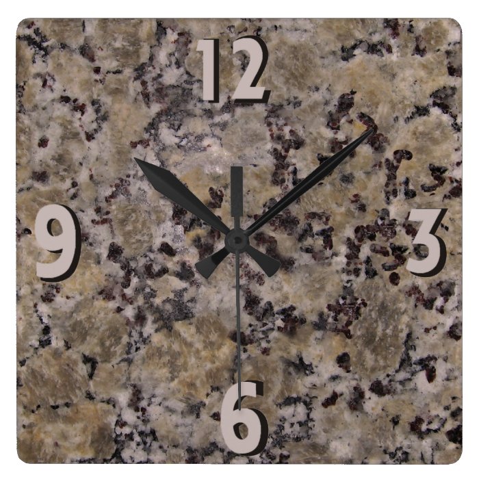 Black and Tan Marble Clock