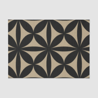 Black and Tan Modern / Retro Print  Tissue Paper