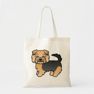 Black And Tan Norfolk Terrier Cute Cartoon Dog Tote Bag
