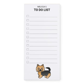 Black And Tan Norwich Terrier Dog To Do List Magnetic Notepad