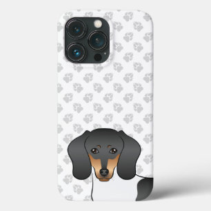 Black And Tan Piebald Short Hair Dachshund & Paws iPhone 13 Pro Case