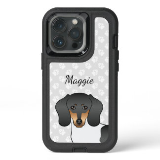 Black And Tan Pied Short Hair Dachshund Dog Head iPhone 13 Pro Case