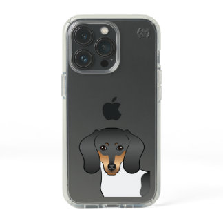 Black And Tan Pied Short Hair Dachshund Dog Head Speck iPhone 13 Pro Case