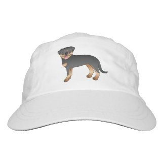 Black And Tan Rottweiler Cute Cartoon Dog Hat