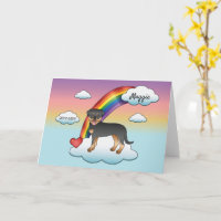 Personalised Get Well Soon Card Teddy Bear cute Rainbow -  Sweden