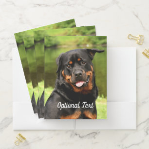 Black and Tan Rottweiler Puppy Dog Pocket Folder