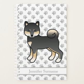 Black And Tan Shiba Inu Cute Dog And Paws &amp; Text Planner