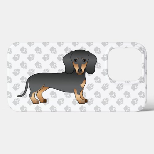 Black And Tan Short Coat Dachshund Cute Dog  Paws iPhone 13 Pro Case