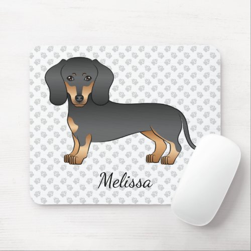 Black And Tan Short Hair Dachshund Cute Dog  Name Mouse Pad