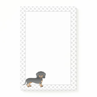 Black And Tan Short Hair Dachshund Cute Dog &amp; Paws Post-it Notes