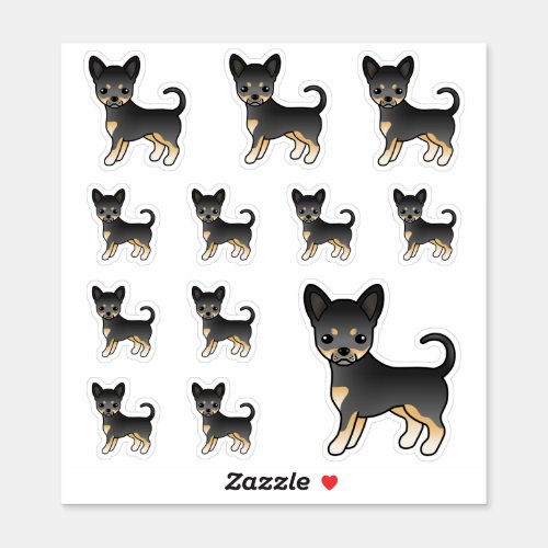 Black And Tan Smooth Coat Chihuahua Cute Dogs Sticker