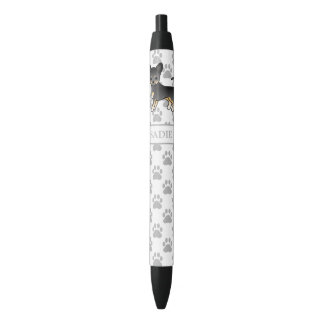Black And Tan Smooth Coat Chihuahua Dog &amp; Name Pen