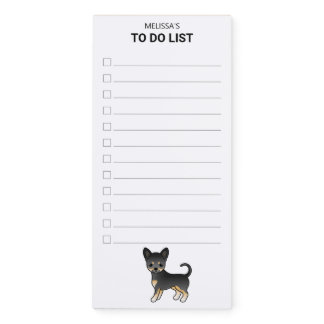 Black And Tan Smooth Coat Chihuahua Dog To Do List Magnetic Notepad