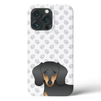 Black And Tan Smooth Coat Dachshund Dog Head iPhone 13 Pro Case