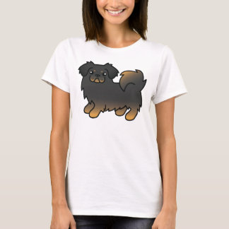 Black And Tan Tibetan Spaniel Cute Cartoon Dog T-Shirt