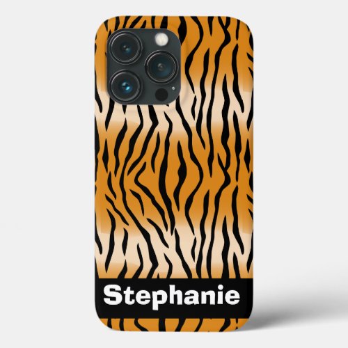 Black and tan tiger  print   iPhone 13 pro case