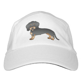 Black And Tan Wire Haired Dachshund Cartoon Dog Hat