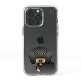 Black And Tan Wire Haired Dachshund Cute Dog Head Speck iPhone 13 Pro Case