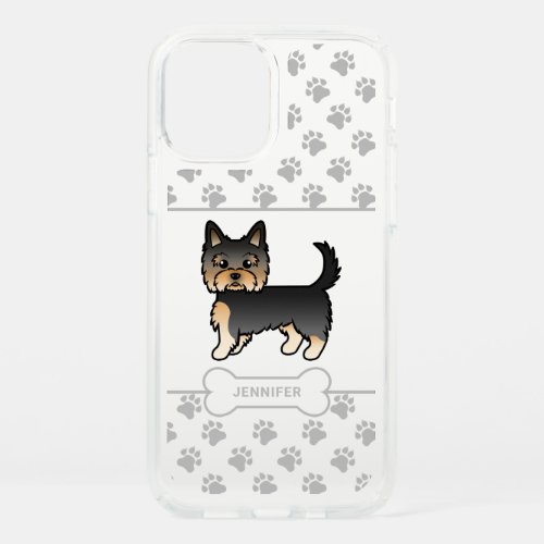 Black And Tan Yorkie With Paws Dog Bone  Name Speck iPhone 12 Case