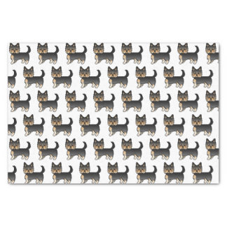 Black And Tan Yorkshire Terrier Cute Dog Pattern Tissue Paper