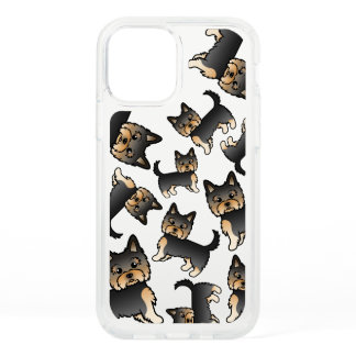 Black And Tan Yorkshire Terrier Dog Pattern Speck iPhone 12 Case