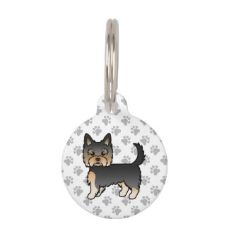 Black And Tan Yorkshire Terrier Dog &amp; Pet's Info Pet ID Tag