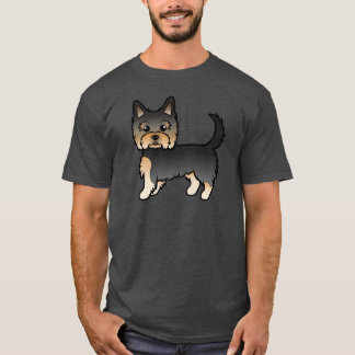 Black And Tan Yorkshire Terrier Yorkie Cartoon Dog T-Shirt