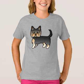 Black And Tan Yorkshire Terrier Yorkie Cartoon Dog T-Shirt