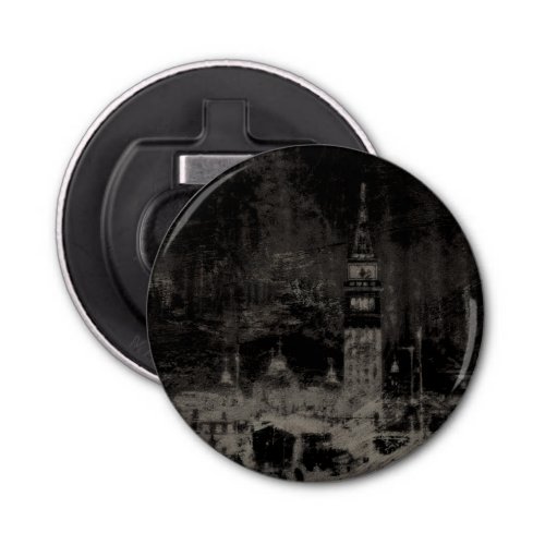 Black and Taupe Distressed Skyline Venice Italy Bottle Opener