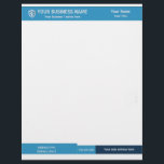 Black and Teal Banner Corporate Letterhead<br><div class="desc">Simple,  minimalist,  elegant,  and professional,  this letterhead features a light teal banner at the top,  and teal and black color blocks at  the bottom.</div>