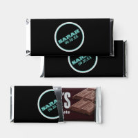Black and Teal Bat Mitzvah Sweet 16 Name Logo