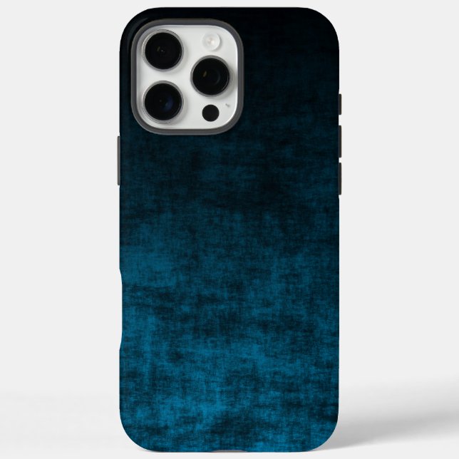 Black and Teal Grunge Ombre Texture Case-Mate iPhone Case (Back)