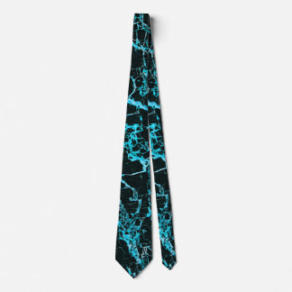 Black and Teal Marble, Neck Tie