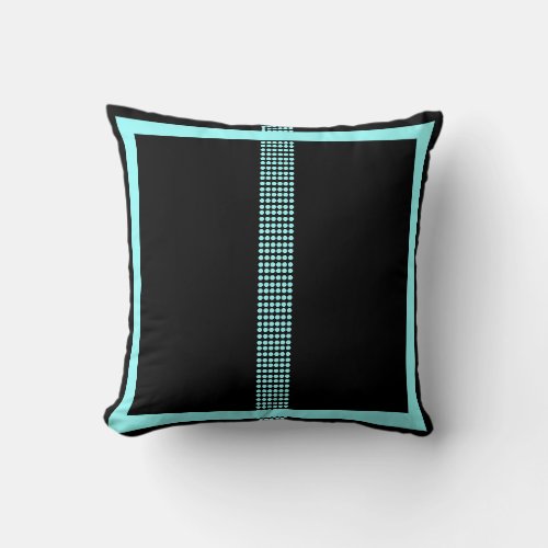 Black and teal  modern  pillow