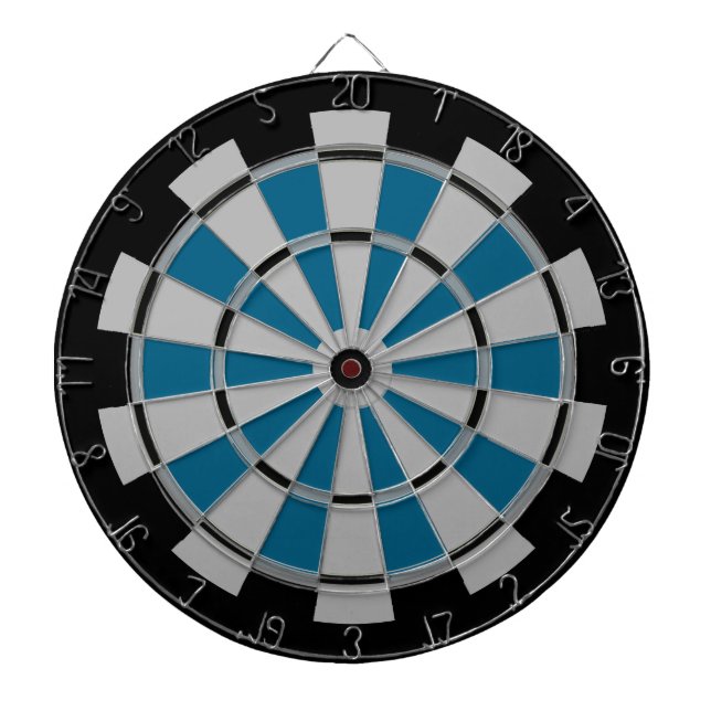 Black and Teal with Gray Stack Regulation  Dart Board (Front)